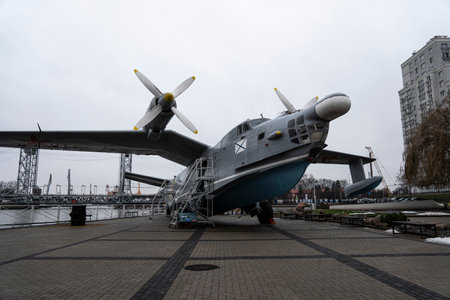 KALININGRAD, RUSSIA - December 15, 2021: Museum of the World Ocean. Anti-submarine Be-12 Chaika...