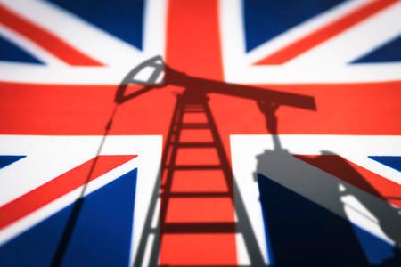 purchase of oil in germany. Oil rigs on the background of the german flag. Mining and oil import....