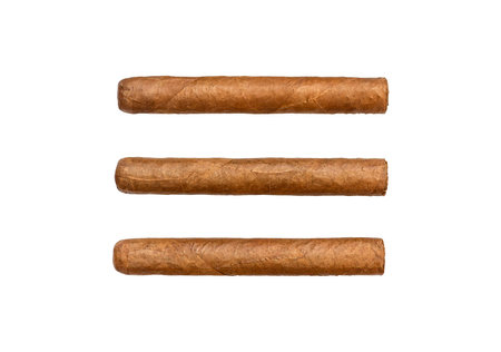 Cuban Cigar isolated on white Background, Havana brown Cigar