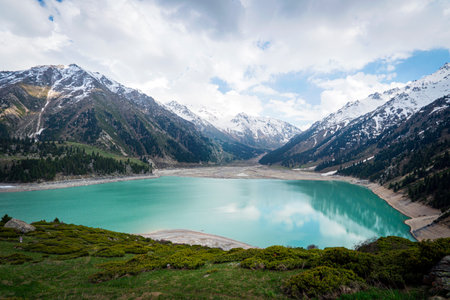 Kazakhstan. The city of Almaty. The Big Almaty Lake.の写真素材