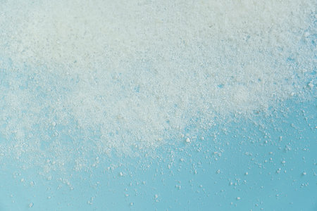 sea salt on a blue background top viewの写真素材