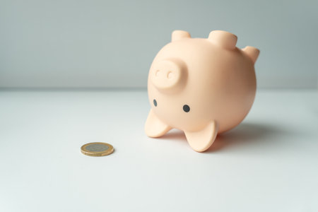 the last coin fell out of an inverted piggy bank. The concept of impoverishment and poverty. running...