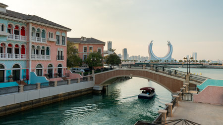 Doha, Qatar, The Pearl Island and luxury hotel
