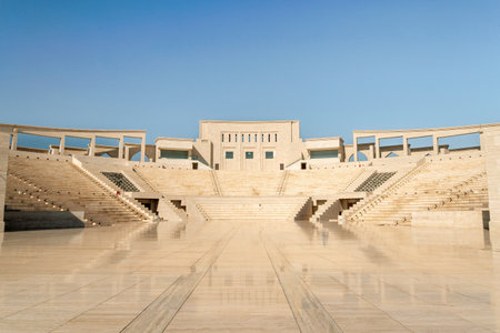 amphitheater, Katara is a self-styled cultural village nestled between the glaming financial district of West Bayの写真素材