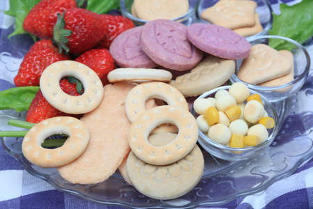 Biscuits in the plateのeditorial素材