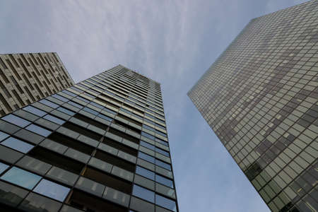 High modern buildings of glass and steel
