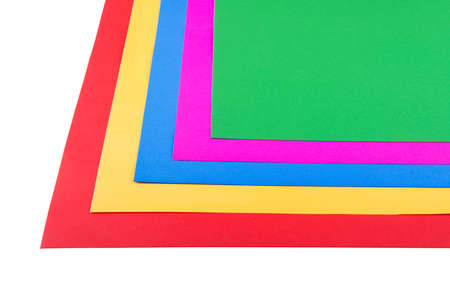 arranged sheets of colored paperの写真素材