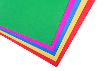 arranged sheets of colored paperの写真素材