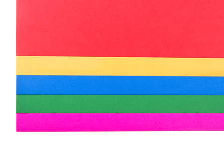 arranged sheets of colored paperの写真素材