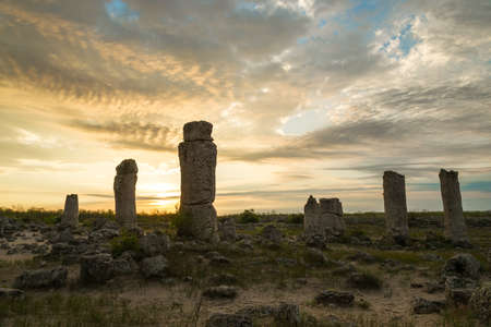 Pobiti kamani - phenomenon rock formations in Bulgaria near Varnaの写真素材