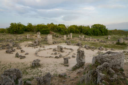 Pobiti kamani - phenomenon rock formations in Bulgaria near Varnaの写真素材