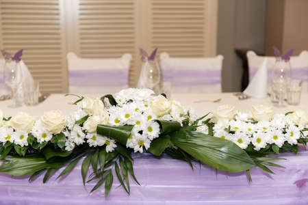 Table set for an event party or weddingの写真素材