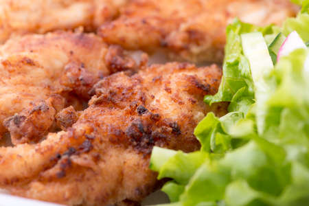 Close up of fried chickenの写真素材