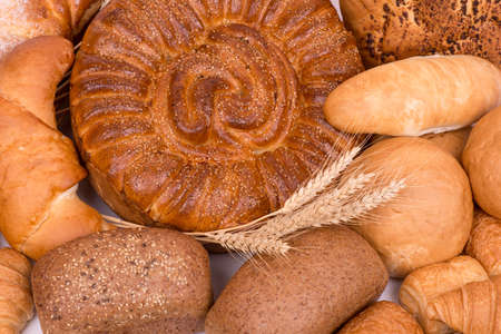 still life of different kinds of bread