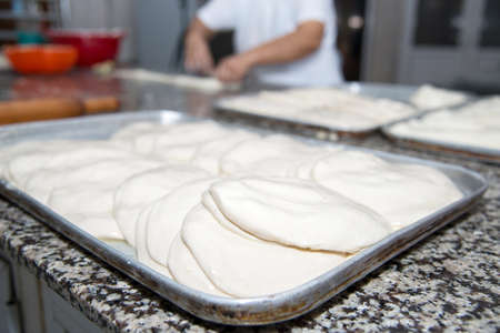 preparation of pastry - selective focus