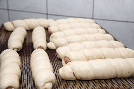 Preparation of bakery snacks - selective focusの写真素材