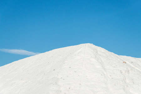 salt pile at saltworks - selective focus, copy spaceの写真素材