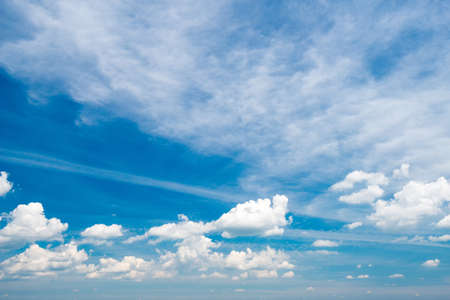 blue sky and white cloud fluffy - copy space