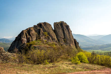 The rocks of Belogradchik (Bulgaria) - red color rock sculptures part of     nominated to the World Newの写真素材