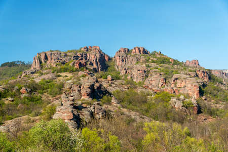 The rocks of Belogradchik (Bulgaria) - red color rock sculptures part of UNESCO World Heritage who were nominated to the World Newの写真素材