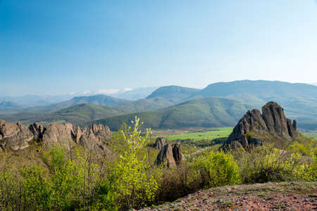 The rocks of Belogradchik (Bulgaria) - red color rock sculptures part of     nominated to the World Newの写真素材