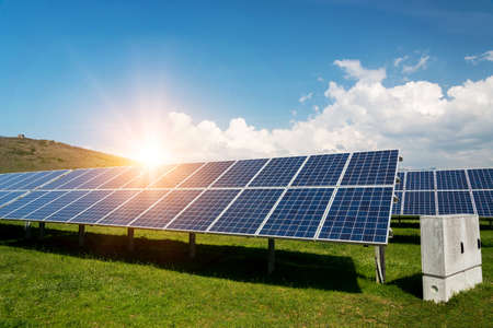 Solar panel, photovoltaic, alternative electricity source - concept of sustainable resources