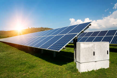 Solar panel, photovoltaic, alternative electricity source - concept of sustainable resources