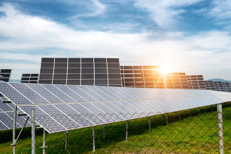 Solar panel, photovoltaic, alternative electricity source - concept of sustainable resources