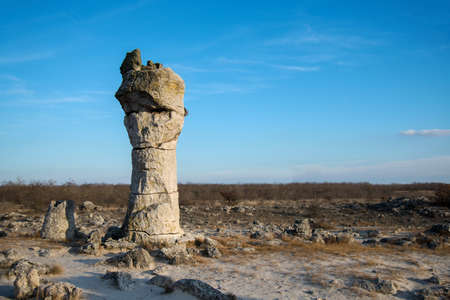 Pobiti kamani - phenomenon rock formations in Bulgaria near Varna, Eastern Europeの写真素材