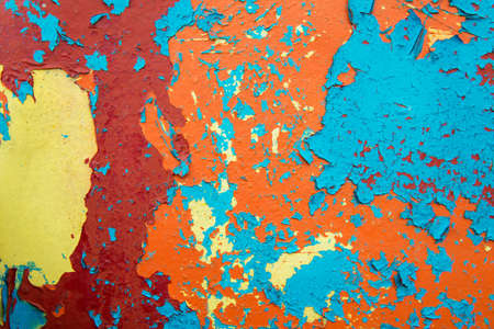 abstract background of peeling paint on old wooden boat