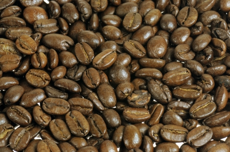 Coffee beans closeup backgroundの写真素材