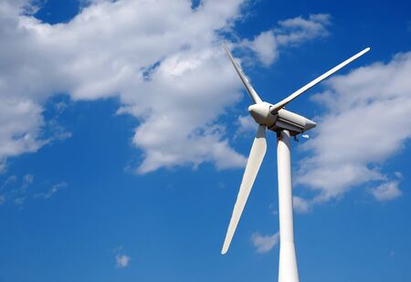 Wind turbine on a field, close upの写真素材