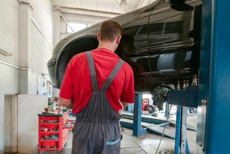 Maintenance of cars - tools, materials, equipment のeditorial素材