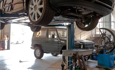 Maintenance of cars - tools, materials, equipment のeditorial素材