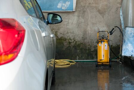 Interior and exterior car cleaningの写真素材