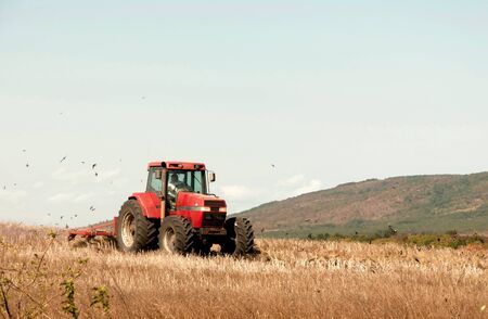 Agricultural machinery used for cultivationの写真素材