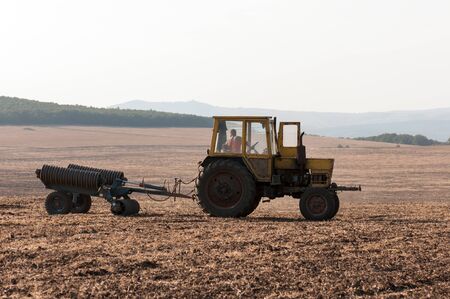 Agricultural machinery used for cultivationの写真素材