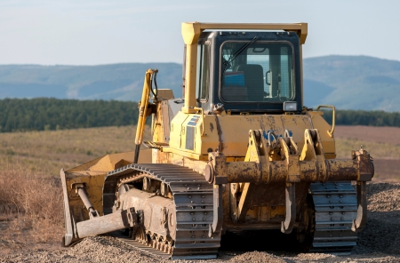 Support activities for the construction of roads and highways. Road under construction.の写真素材