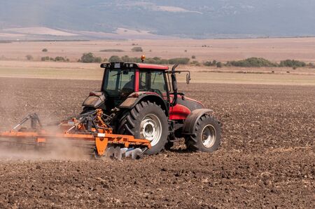 Agricultural machinery used for cultivationの写真素材