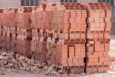 Industrial production of bricksの写真素材