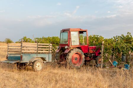 Agricultural machinery used for cultivationの写真素材