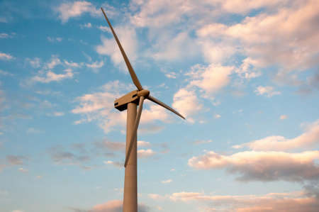 Wind generator working on the field.の写真素材