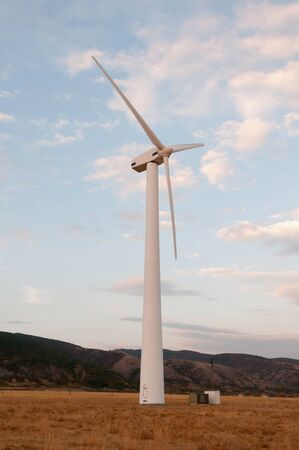 Wind generator working on the field.の写真素材