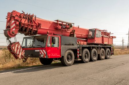Support activities for the construction of roads and highways. Road under construction.の写真素材