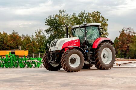 Agricultural machinery used for cultivationの写真素材
