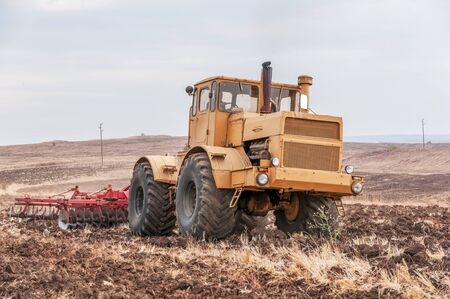 Agricultural machinery used for cultivationの写真素材
