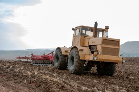 Agricultural machinery used for cultivationの写真素材