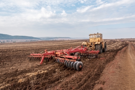 Agricultural machinery used for cultivationの写真素材