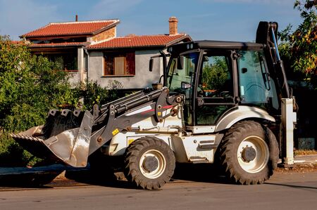 Support activities for the construction of roads and highways. Road under construction.の写真素材