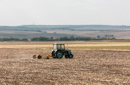 Agricultural machinery used for cultivationの写真素材